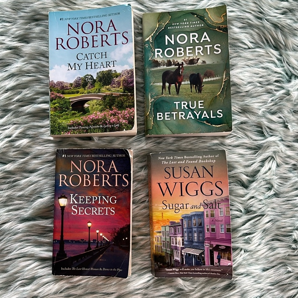 4 Novel Bundle of Drama & Romance Stories: Nora Robert’s and Susan Wiggs.